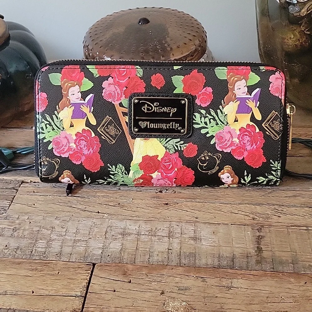 Disney × Loungefly Belle Beauty and The Beast Full Zipper Wallet